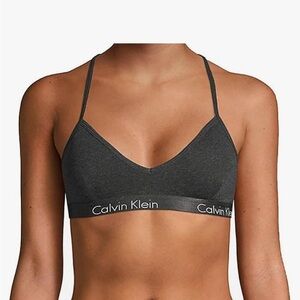 Calvin Klein Women's Motive Cotton Lightly Lined Bralette new